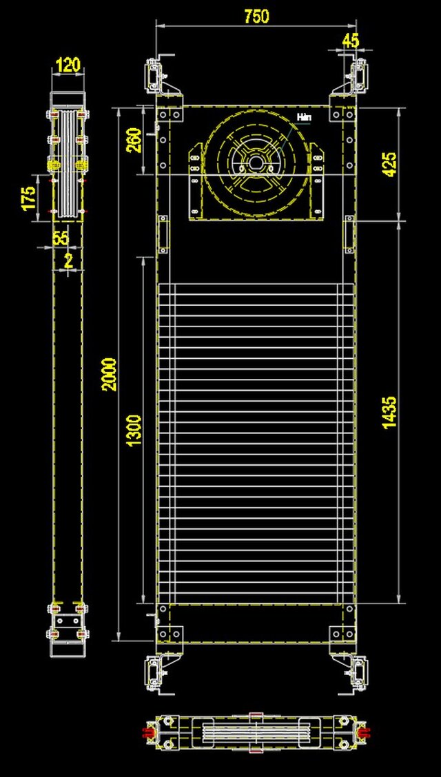 3D model of compact elevator with this door configuration