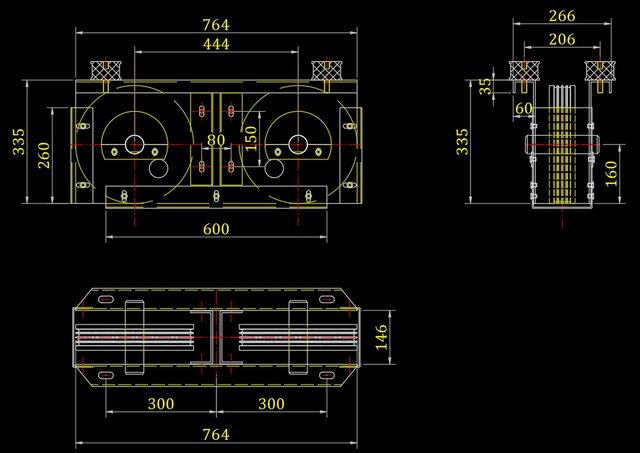 3D model of compact elevator with this door configuration