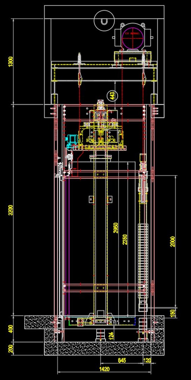 3D model of compact elevator with this door configuration