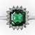 Emerald Halo Engagement Ring — Inspired by Princess Diana | CAD Design Rhino + MatrixGold