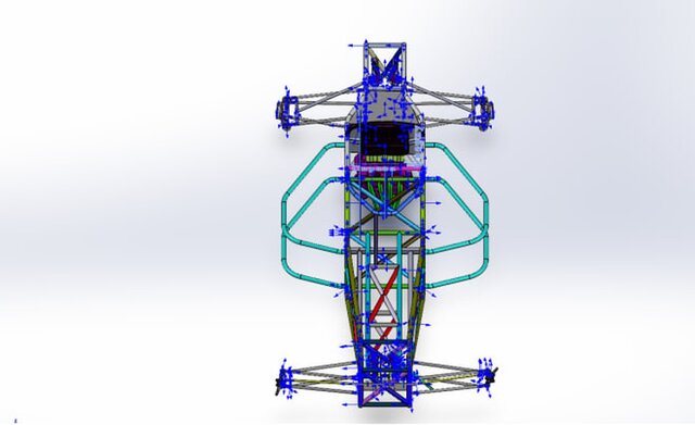 3D model of Space Frame | Solidworks |  Ansys Mechanical