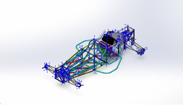 3D model of Space Frame | Solidworks |  Ansys Mechanical