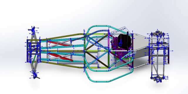 3D model of Space Frame | Solidworks |  Ansys Mechanical