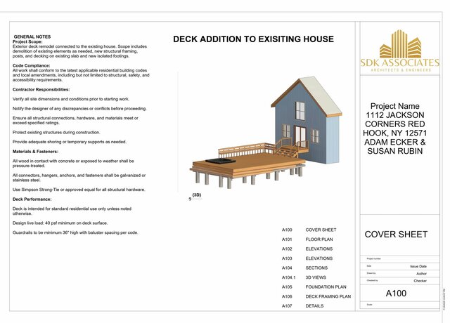 Residential Deck – Complete Permit Drawing Set