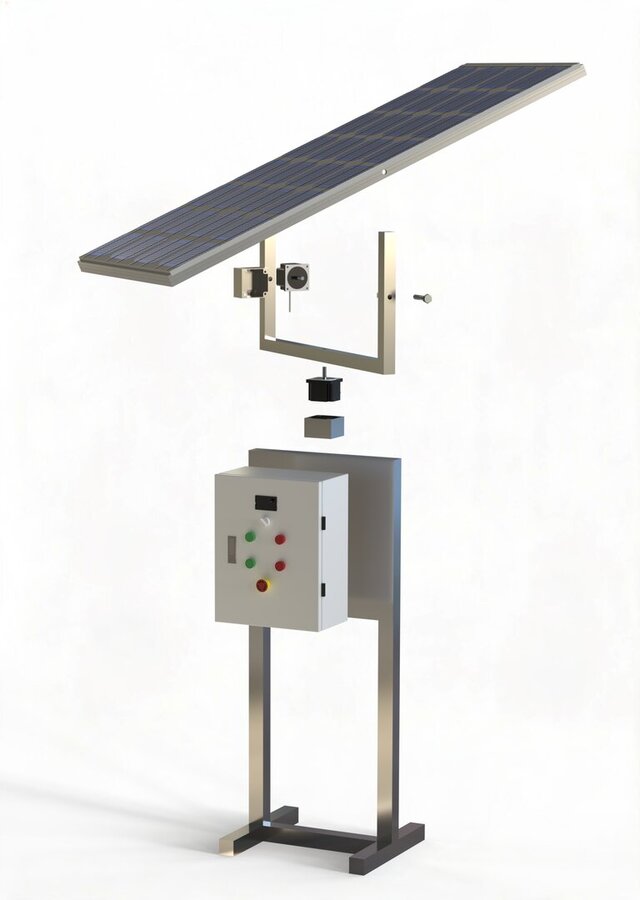 3D model of Dual Axis solar tracker