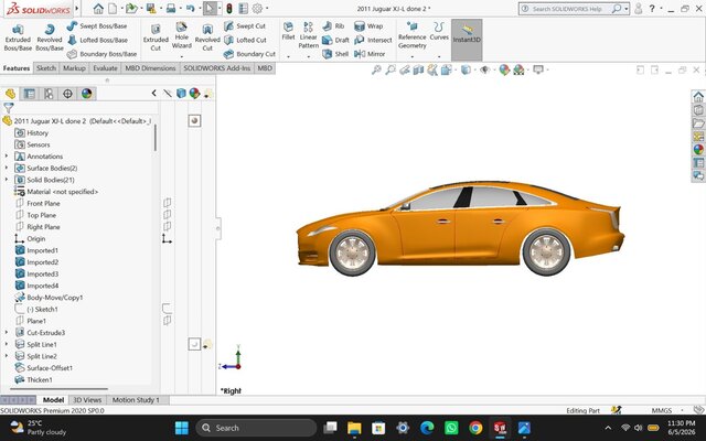 3D model of Futuristic Jaguar XJ Series 3 Redesign