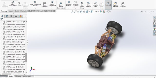 3D model of Off-Road Vehicle Suspension Assembly – 3D CAD Design