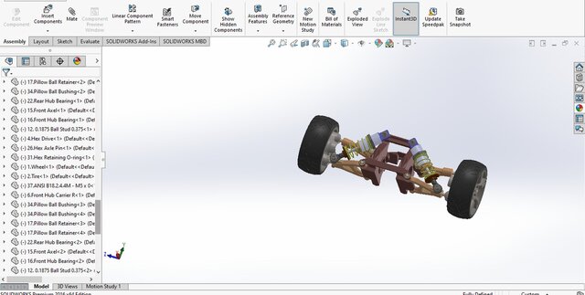 3D model of Off-Road Vehicle Suspension Assembly – 3D CAD Design