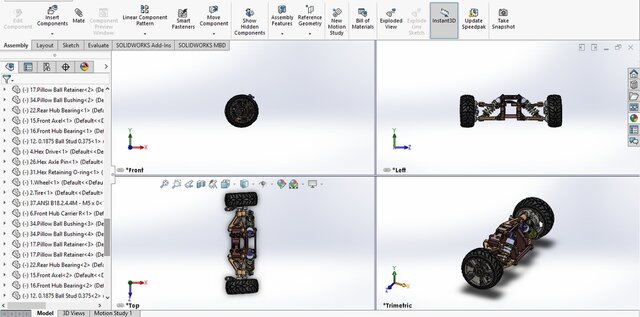 Off-Road Vehicle Suspension Assembly – 3D CAD Design