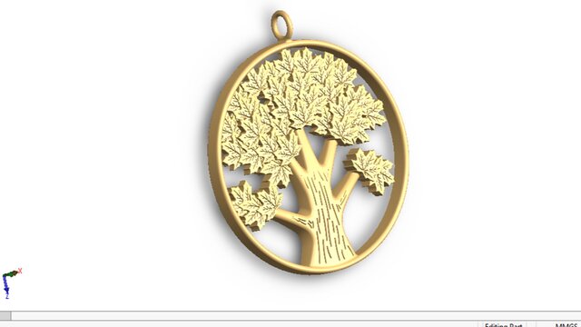 3D model of Tree of Life Pendant – Jewelry CAD Design