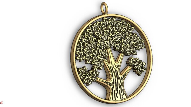 3D model of Tree of Life Pendant – Jewelry CAD Design