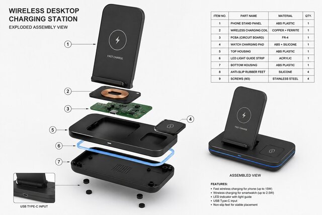 Wireless Desktop Charging Station – image 6 of 6