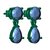 Premium Pear & Round Diamond Drop Earrings | Luxury Jewelry CAD Design | Rhino Matrix 3D