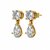 Premium Pear & Round Diamond Drop Earrings | Luxury Jewelry CAD Design | Rhino Matrix 3D