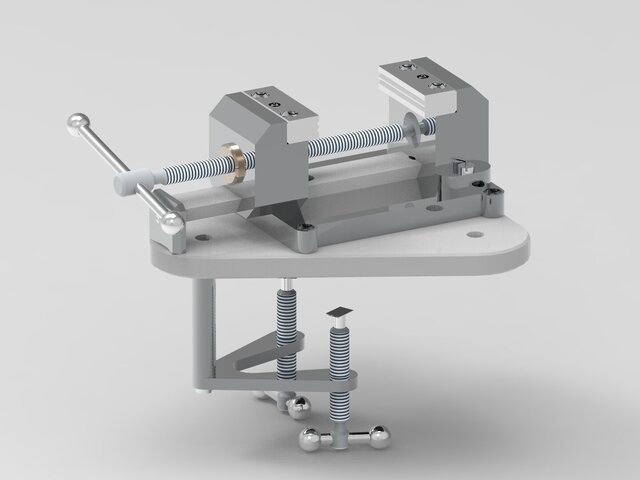 3D model of Bench vise
