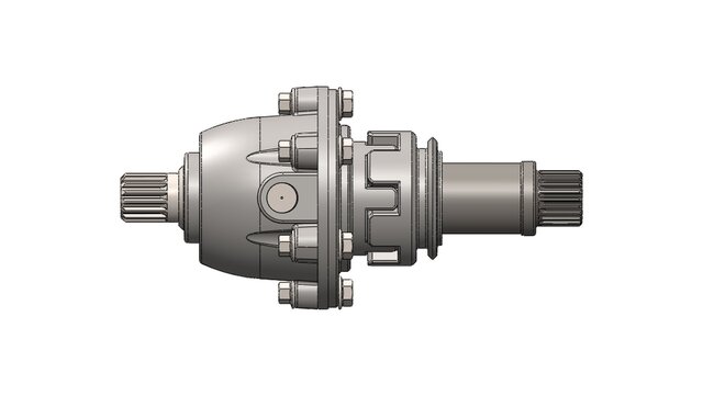 3D model of Differential Gearbox Assembly – SolidWorks 3D CAD Model