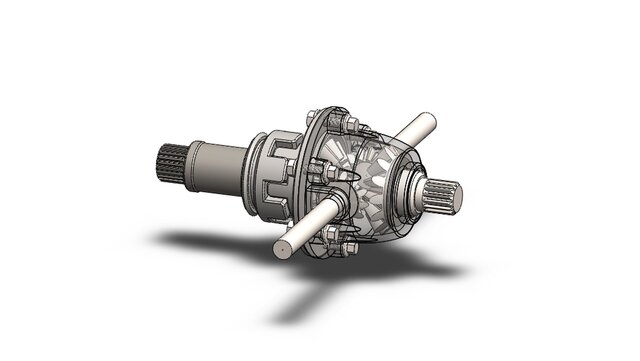 3D model of Differential Gearbox Assembly – SolidWorks 3D CAD Model