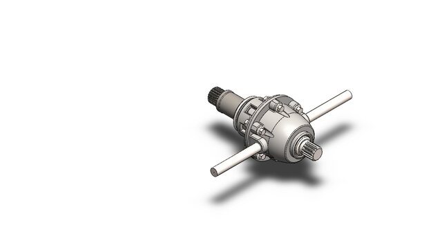 3D model of Differential Gearbox Assembly – SolidWorks 3D CAD Model
