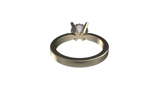 3D model of morganite-solitaire-ring