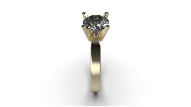 3D model of morganite-solitaire-ring