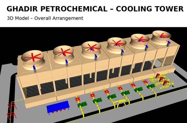 Ghadir Petrochemical – Concrete Cooling Tower | 3D Modeling & Engineering Design – image 1 of 2