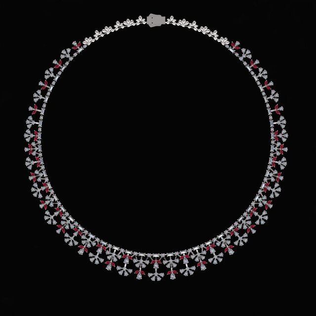 Luxury Floral Diamond Necklace