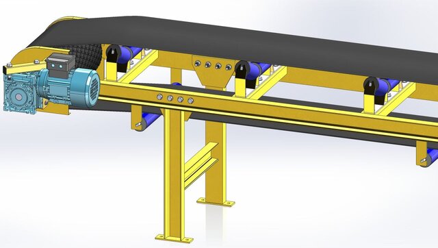 CAD Design of Conveyor Belt System