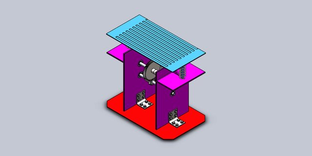 3D model of Mechanical Footstep Power Generator