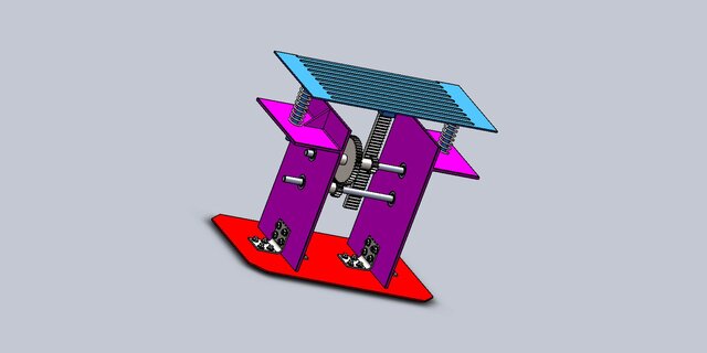 3D model of Mechanical Footstep Power Generator