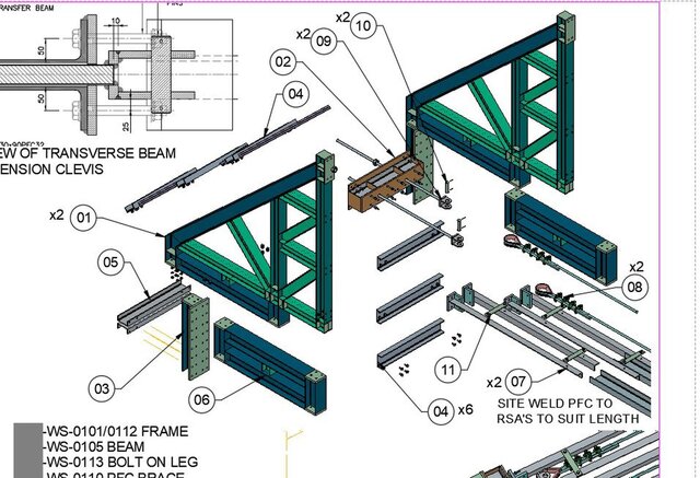 3D model of 2D cad design ws-0120-ga