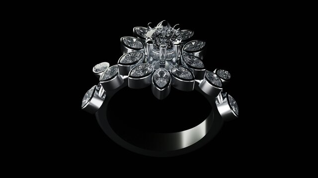 Marquise Crown Solitaire Ring | CAD Engineering – image 3 of 9