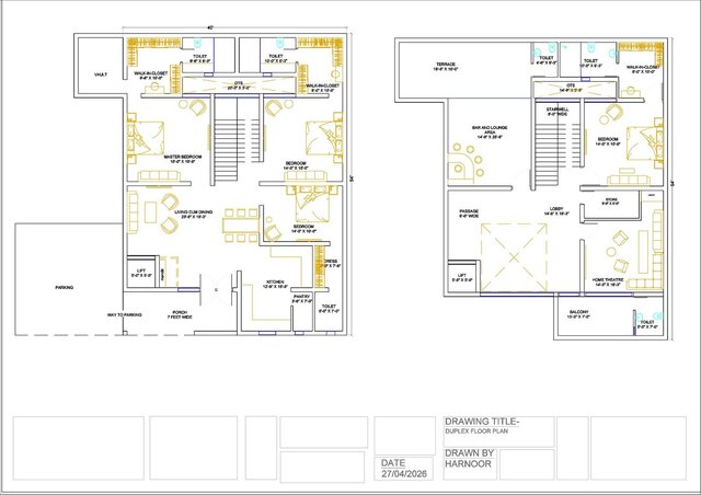 duplex_villa_plan 48' X 54'