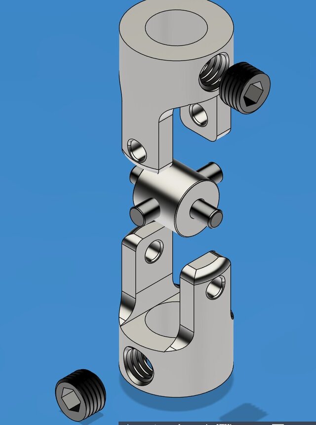 3D model of Cardan Joint – Mechanical CAD Design