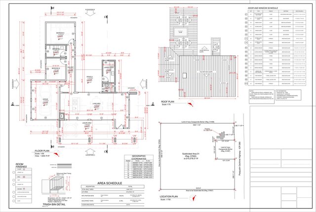 Floor plan, sections, and elevations of a residence (Client 02) – image 1 of 3