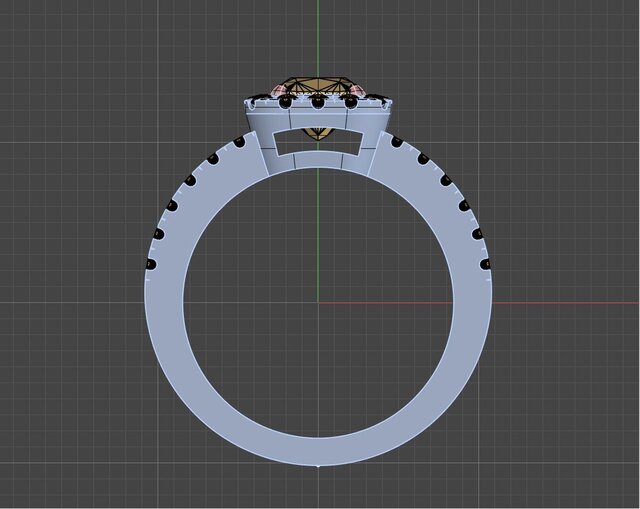3D model of Jewelry CAD Modeling & Rendering Halo ring