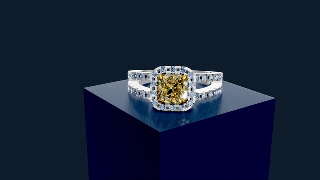3D model of Jewelry CAD Modeling & Rendering Halo ring