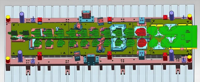 3D model of Progressive die design