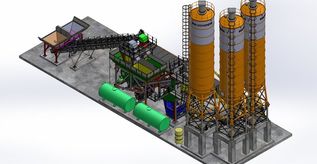 Steel Structure Design for a Concrete Batching Plant in Germany