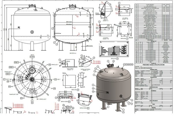 3D model of Pressure Vessel & Autoclave System – 3D Mechanical Design