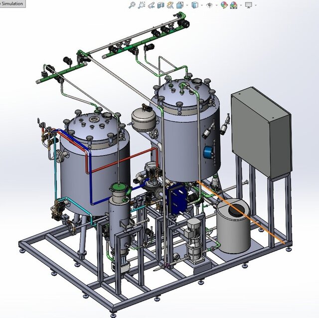 Pressure Vessel & Autoclave System – 3D Mechanical Design
