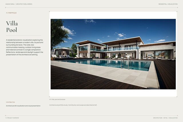 Modern Villa & Pool | Exterior Visualization – image 1 of 2