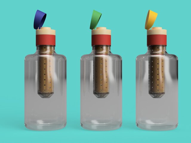 3D model of Dispenser cap for medicine bottles