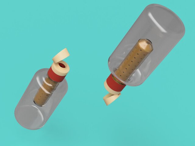 3D model of Dispenser cap for medicine bottles