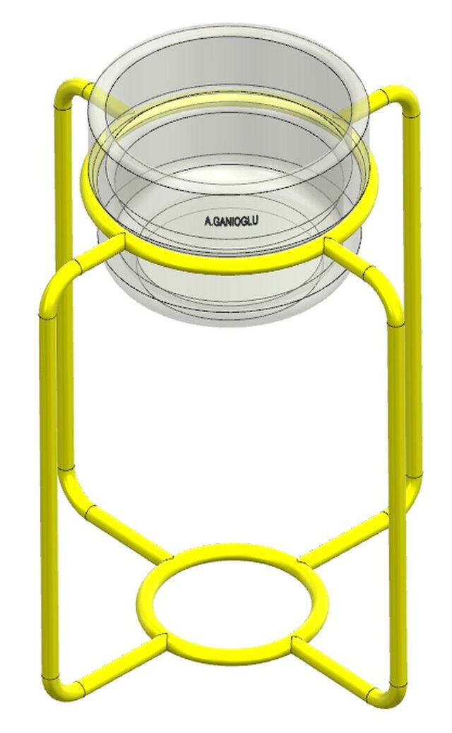 Modern Decorative Candlestick Holder - Industrial CAD Design