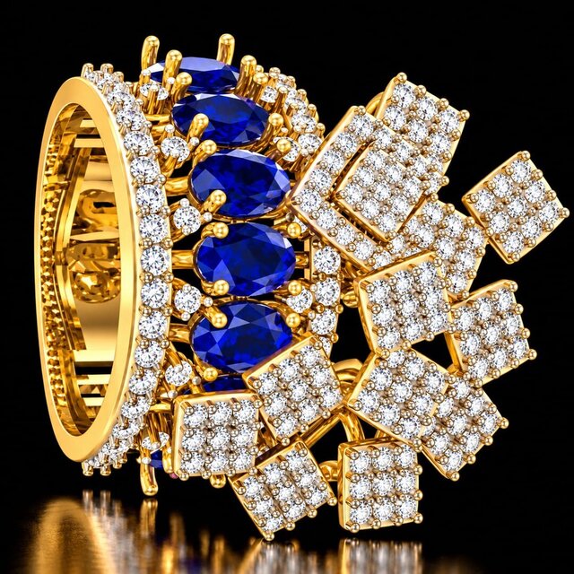 Luxury Statement Ring – Jewellery CAD Design – image 2 of 6