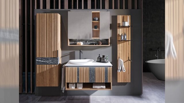 3D model of Vlineos Luxury Bathroom Suite | Multi-Material Technical Assembly & DFM