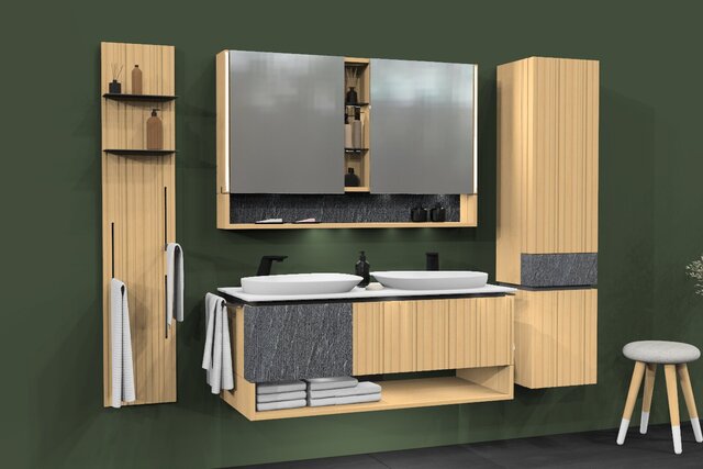 3D model of Vlineos Luxury Bathroom Suite | Multi-Material Technical Assembly & DFM