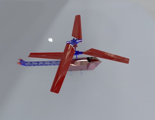 3D model of 3D Modeling of "The Composite FX Helicopter" in SolidWorks