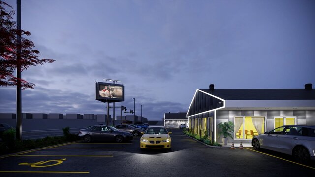 Commercial Shop Exterior Renovation, 3D Renderings – image 3 of 4