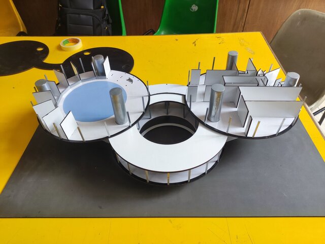 E-Rey Roadside Rest Station — SOLIDWORKS & Laser-Cut Scale Model – image 6 of 7
